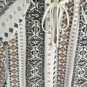 Boho BLUE RAIN Embroidered Sheath Mini Dress / Size S